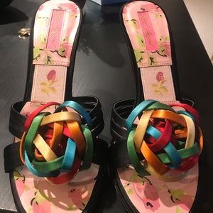 Betsey Johnson Black heel with colorful detail